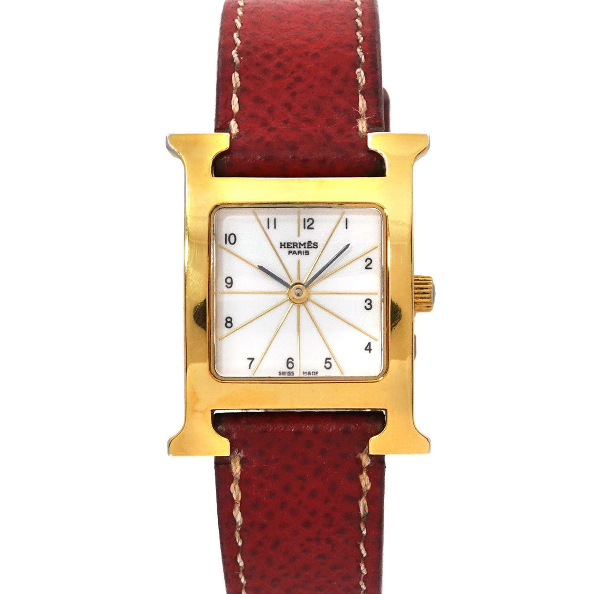 Pre-Owned Herm?s H Watch HH1 201 Women's White Quartz