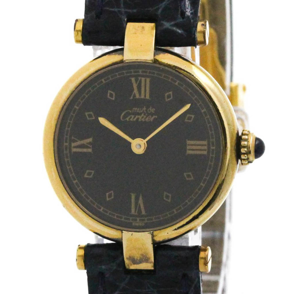 Pre-Owned CARTIER Must Vendome Vermeil Gold Plated Quartz Ladies Watch 590004