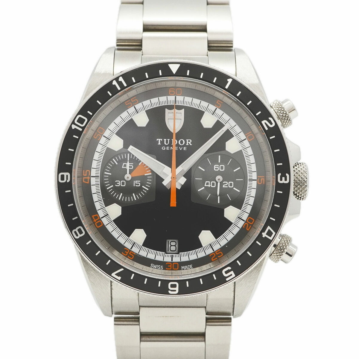 Pre-Owned Tudor Heritage Chrono 70330N Black Dial Men's Watch