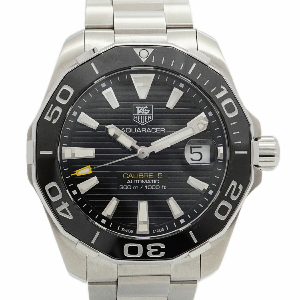 Pre-Owned Tag Heuer Aquaracer WAY211A Black Dial Men's Watch