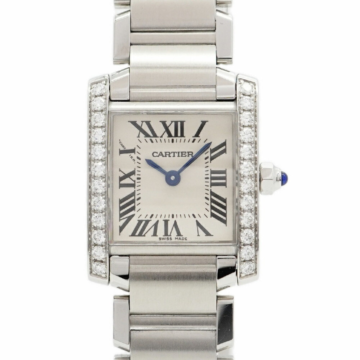 Pre-Owned Cartier Tank Fran?aise SM W4TA0008 Ivory Dial Women's Watch