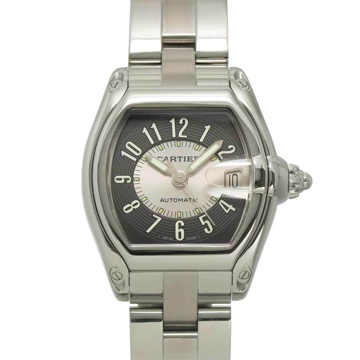 Pre-Owned Cartier Roadster LM W62001V3 Men's Watch, Date, Gray, Automatic Movement