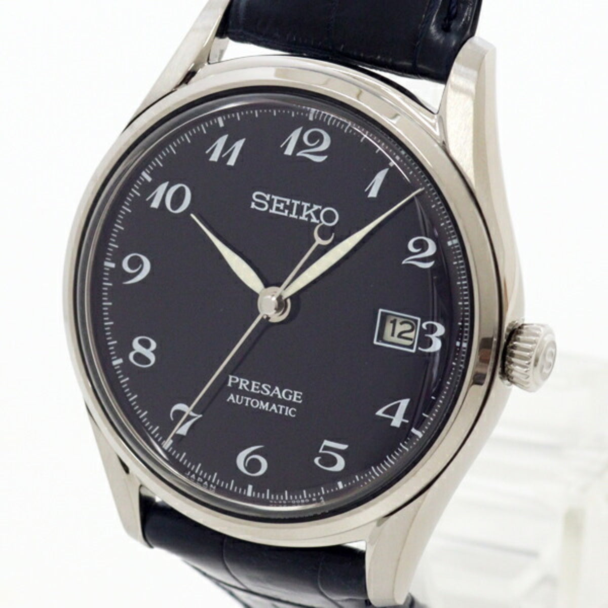 Gebrauchte Seiko Herrenuhr Presage SARA019 Emaille-Zifferblatt Marineblau Automatischer Aufzug Unbenutzt 
