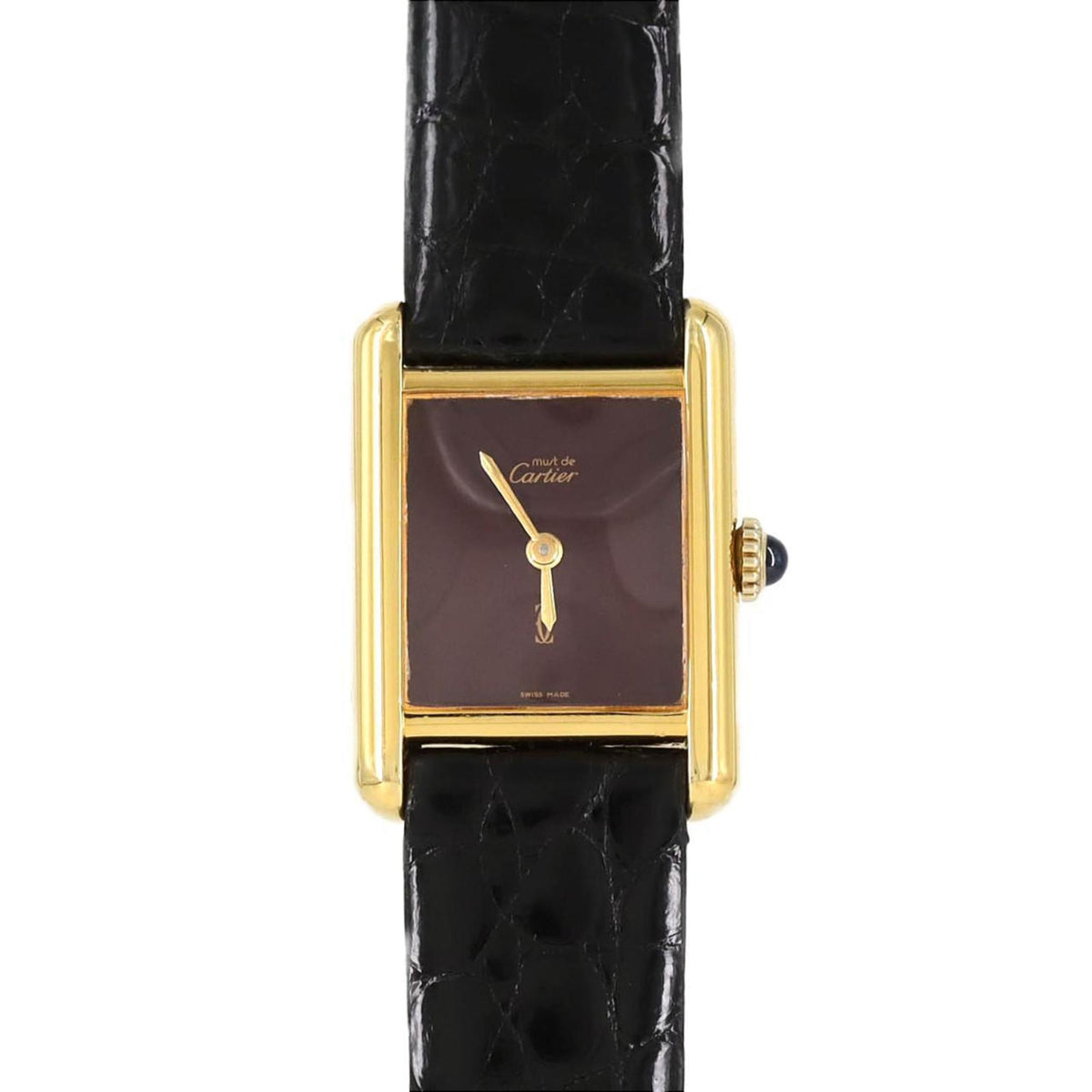 Pre-Owned Cartier Must Tank SM GP 82975713 Watch, Manual Winding