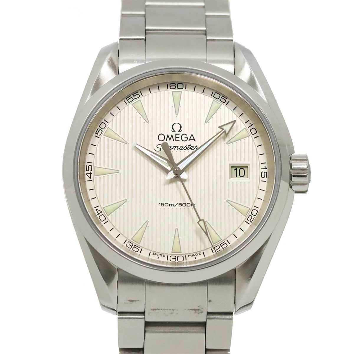 Gebrauchte OMEGA Seamaster Aqua Terra 231 10 39 60 02 001 Herrenuhr Datum Silber Quarz 