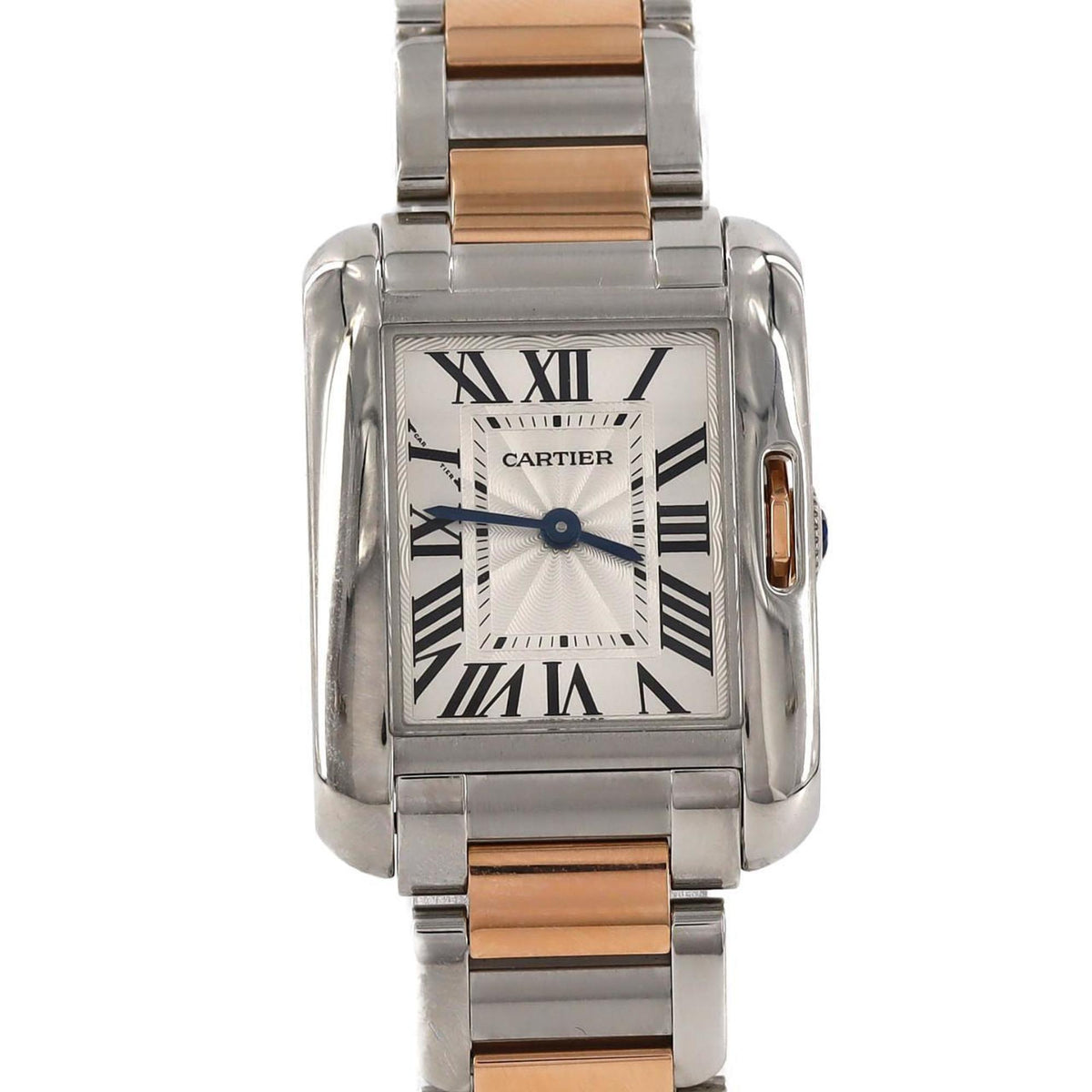 Gebrauchte Cartier Tank Anglaise SM PG Combi W5310036 SSxPG Armbanduhr Quarz 