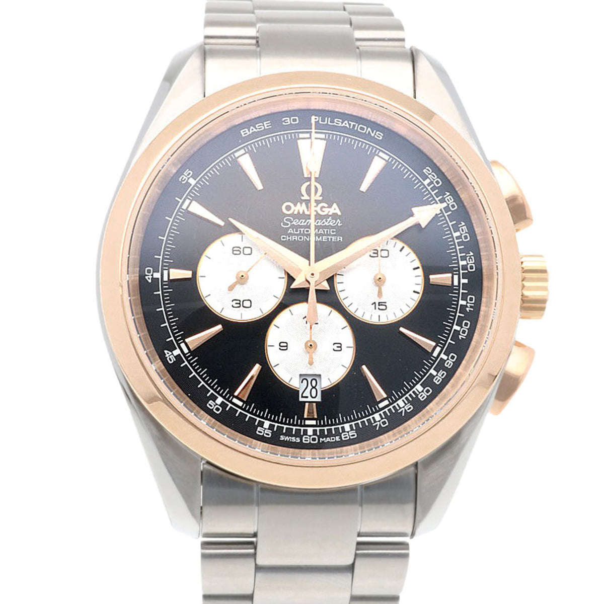 Pre-Owned Omega Seamaster Aqua Terra Watch, Stainless Steel, 221.20.42.40.01.002, Automatic, Men's, OMEGA 150M Chronograph, Overhauled