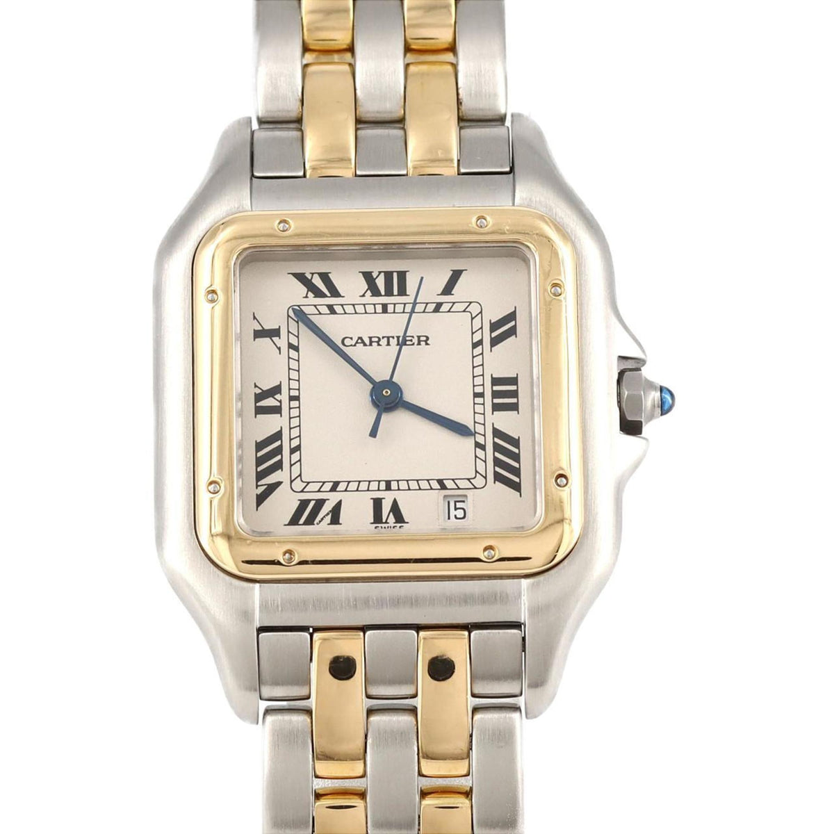 Gebrauchte Cartier Panthere MM 2ROW W25028B6 SSxYG Quarzuhr 