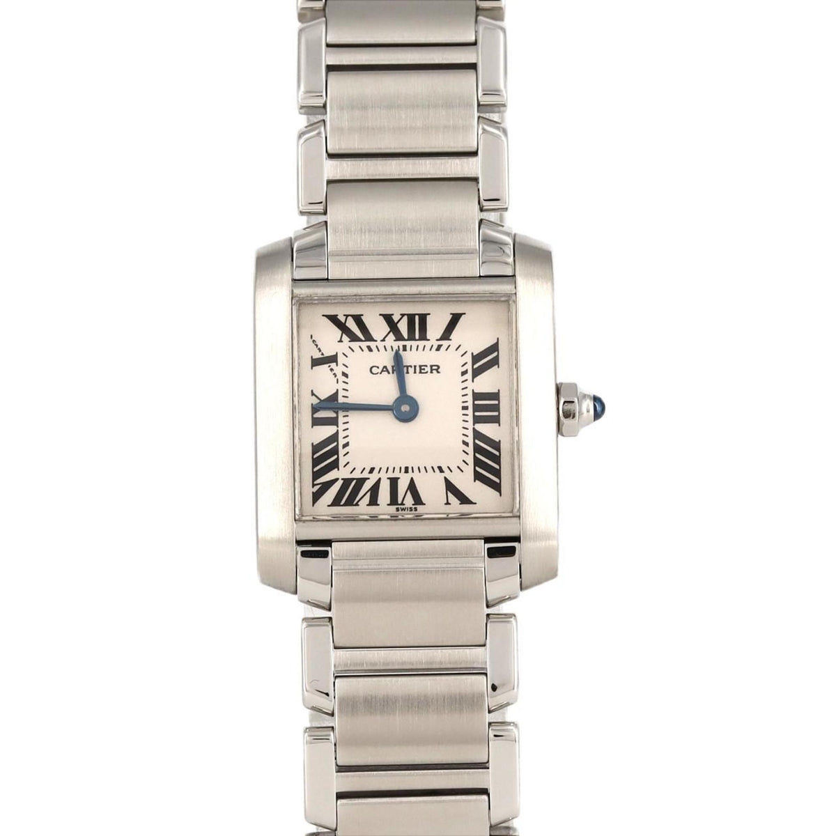 Gebrauchte Cartier Tank Francaise SM W51008Q3 SS Armbanduhr Quarz 