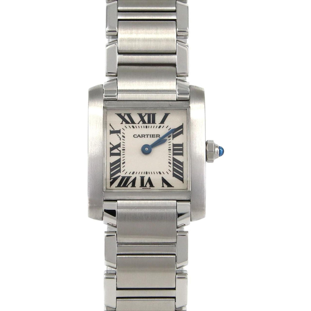 Gebrauchte Cartier Tank Francaise SM W51008Q3 SS Armbanduhr Quarz 