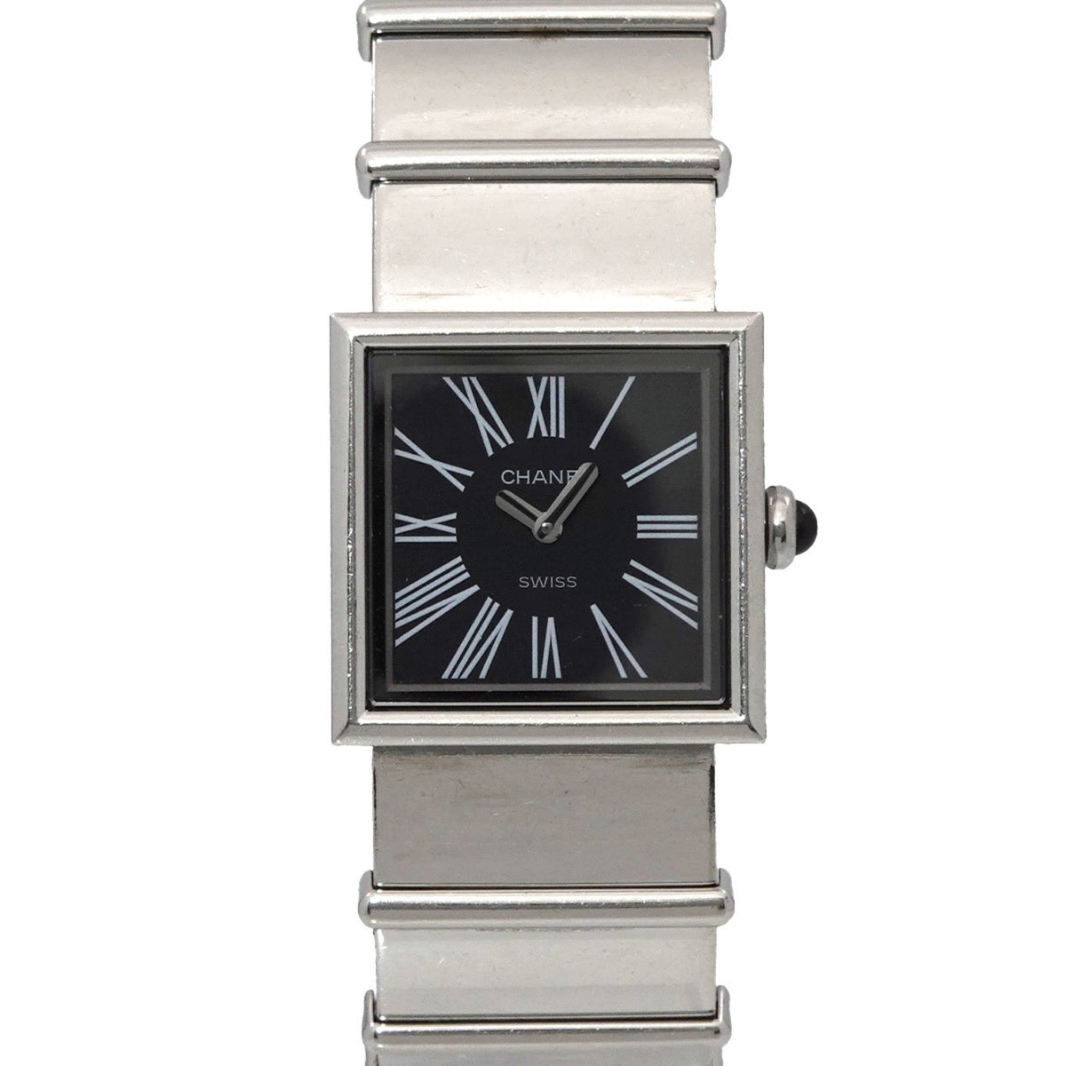 Gebrauchte CHANEL Mademoiselle H0826 Damenuhr Schwarz Quarz 