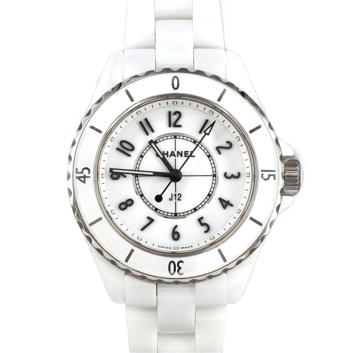 Gebrauchte Chanel J12 33mm Keramik H5698 Uhr Quarz 