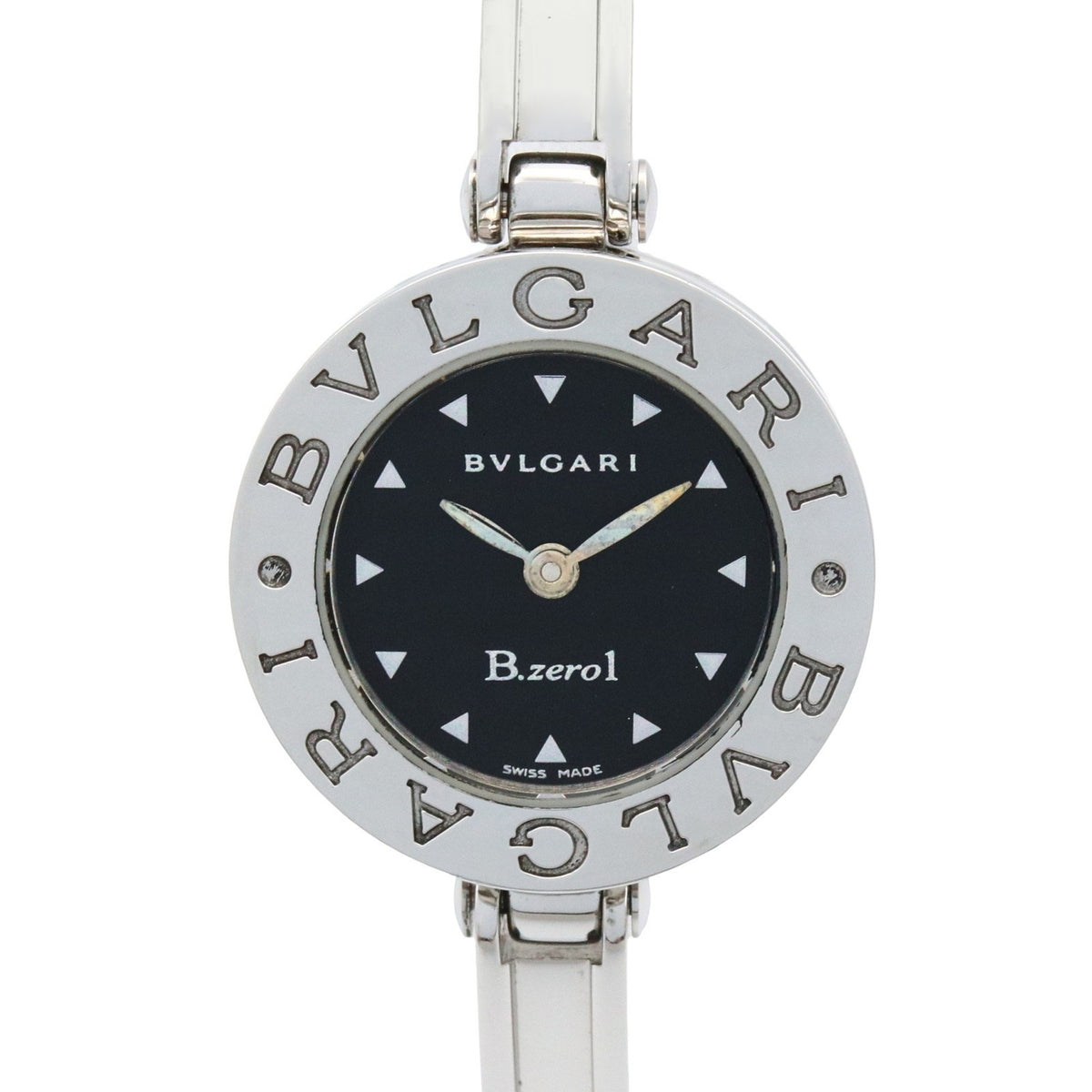 Pre-Owned BVLGARI B-zero1 Stainless Steel Watch for Women, Black, BZ22S