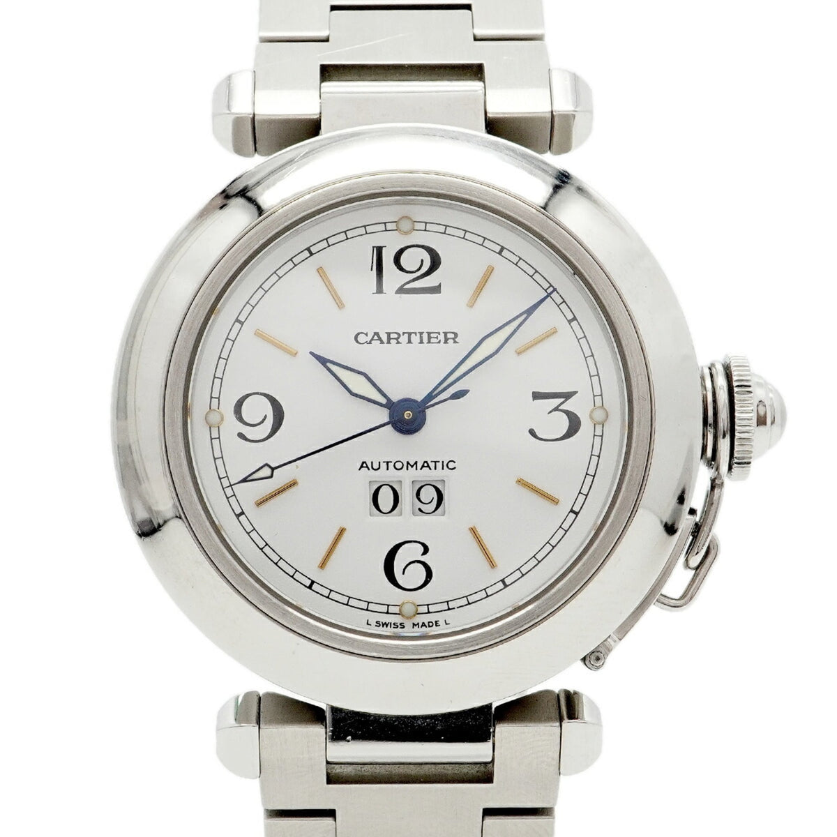 Pre-Owned Cartier Pasha C W31044M7 White Dial Watch for Men and Women