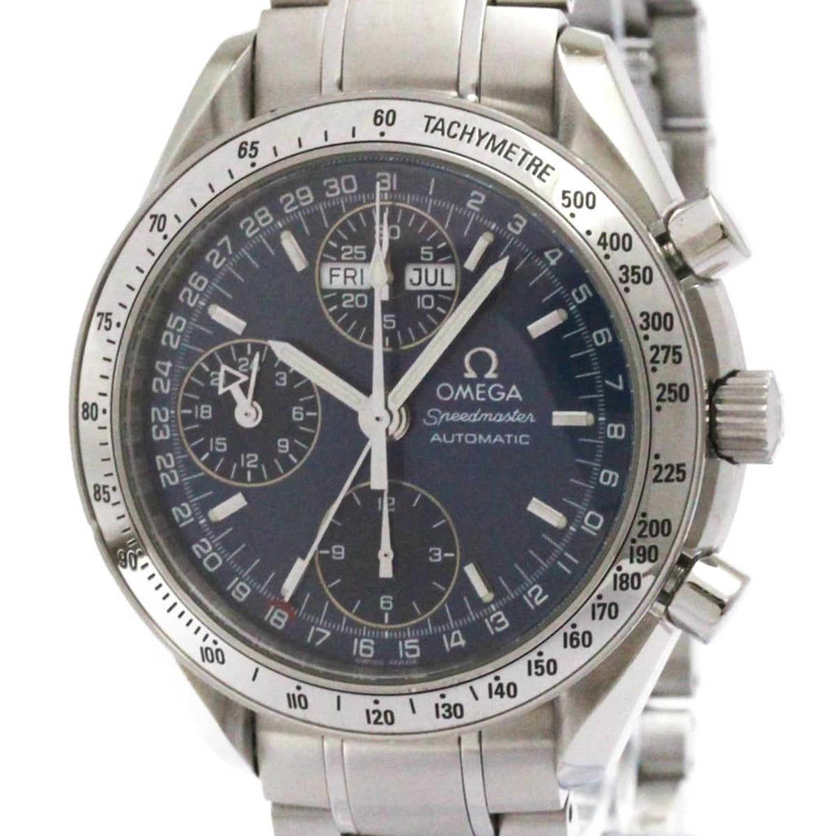 Gebrauchte OMEGA Speedmaster Triple Date Stahl Automatikuhr 3523.80 