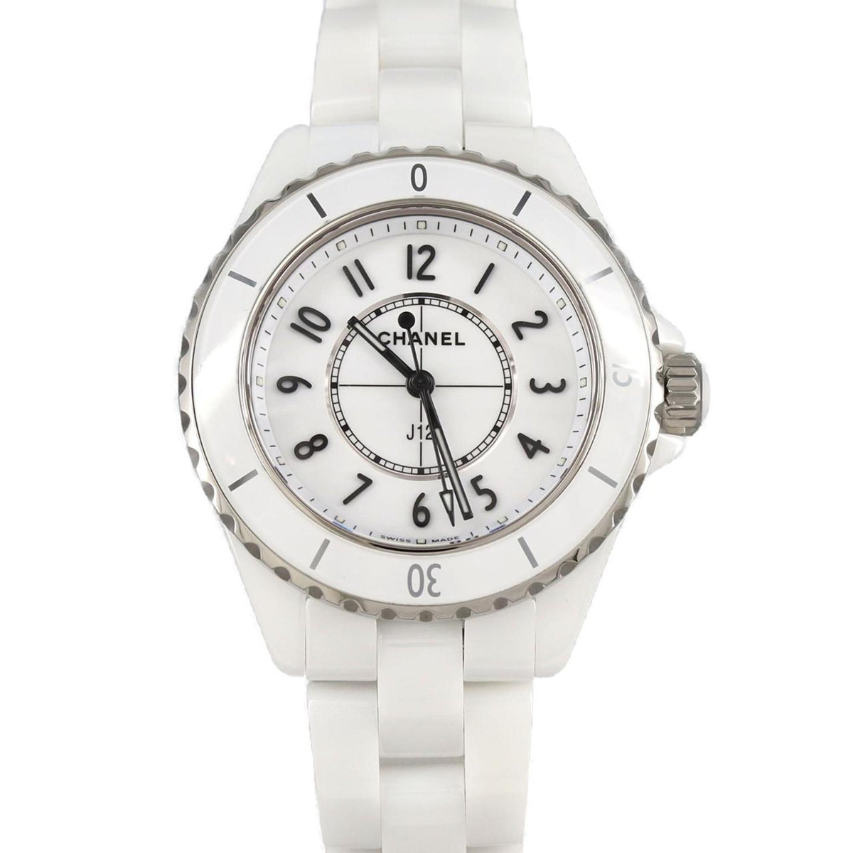Gebrauchte Chanel J12 33mm Keramik H5698 Uhr Quarz 