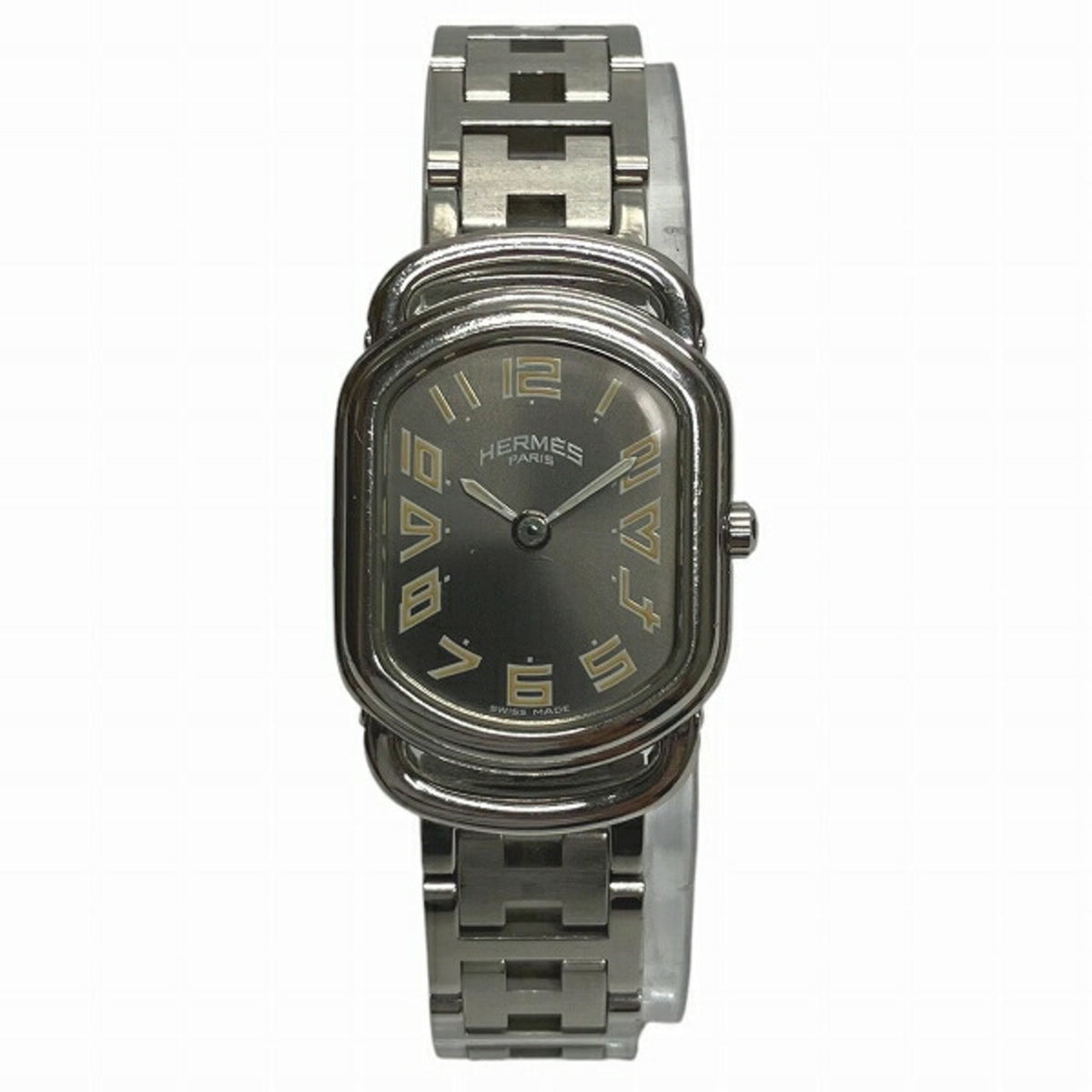 Gebrauchte Hermes Rally RA1.210 Quarzuhr mit grauem Zifferblatt, Damenarmbanduhr 