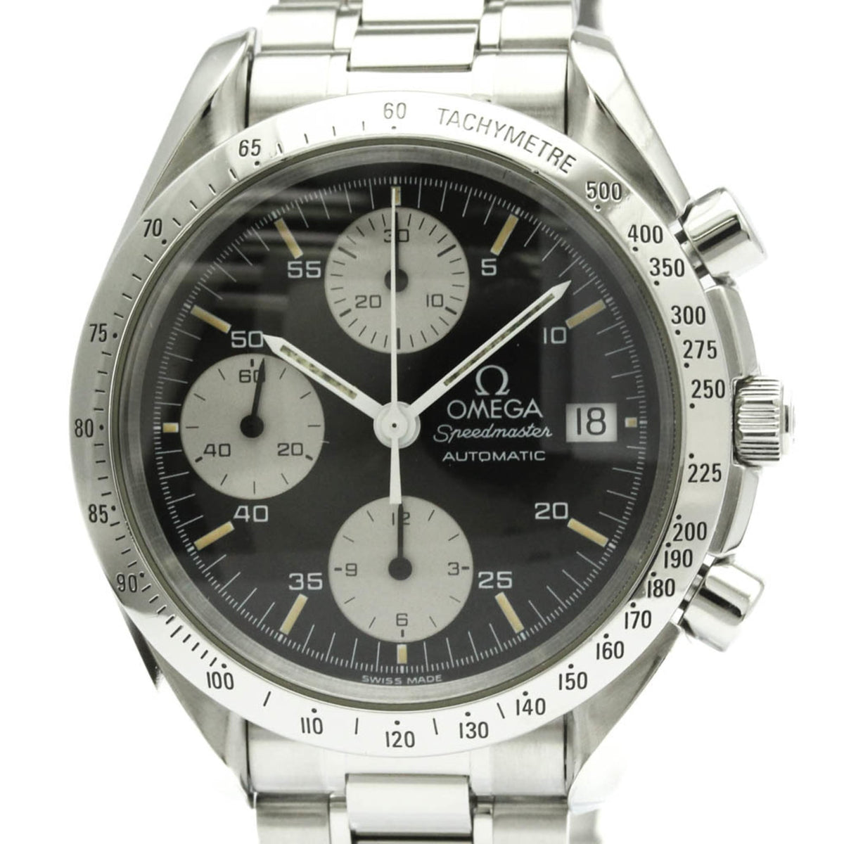 Pre-Owned OMEGA Speedmaster Date Steel Automatic Mens Watch 3511.50 Polished