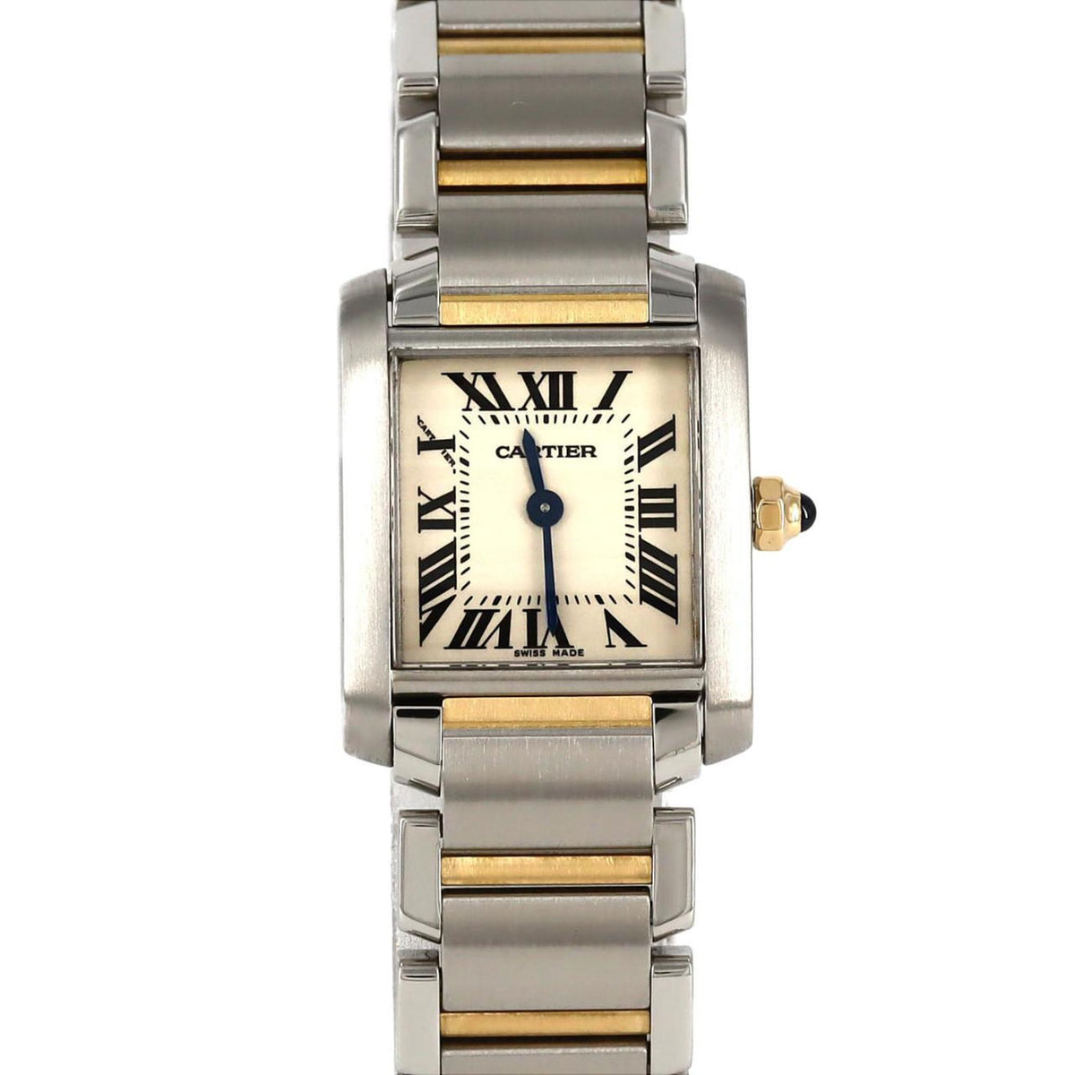 Gebrauchte Cartier Tank Francaise SM Combi W51007Q4 SSxYG Armbanduhr Quarz 