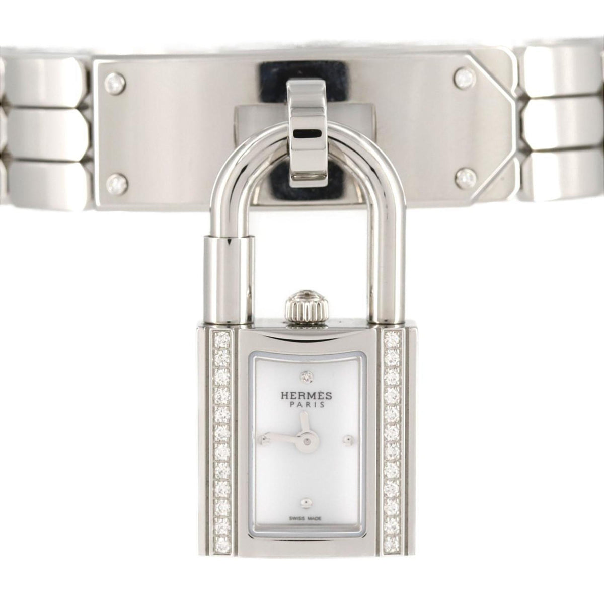 Gebrauchte Hermes Kelly D?1P KE4.130 SS Armbanduhr Quarz 