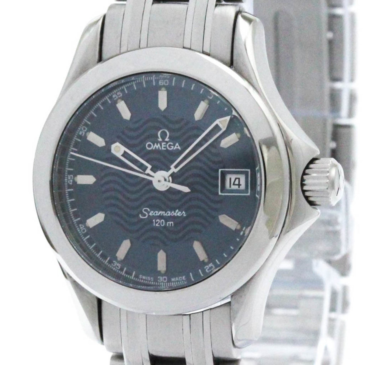 Gebrauchte polierte OMEGA Seamaster 120M Stahlquarz-Damenuhr 2581.81 BF573075 