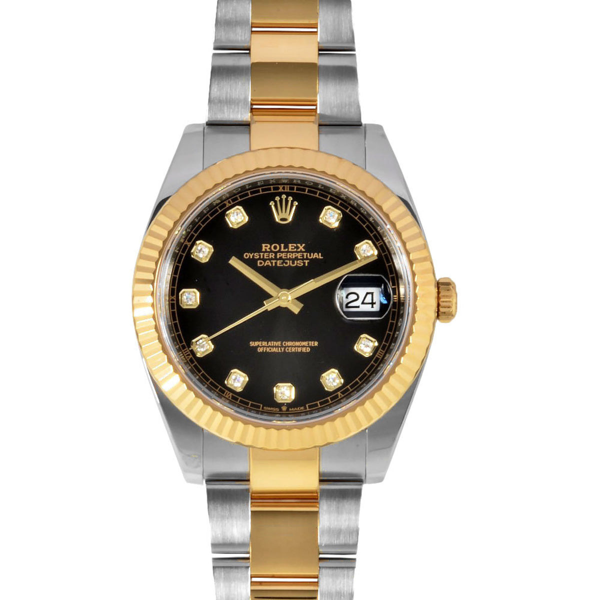 Gebrauchte Rolex ROLEX 126333G Datejust 41 Random Armbanduhr Automatik Schwarzes Zifferblatt YG x SS Oyster Oktober 2022 Herren 