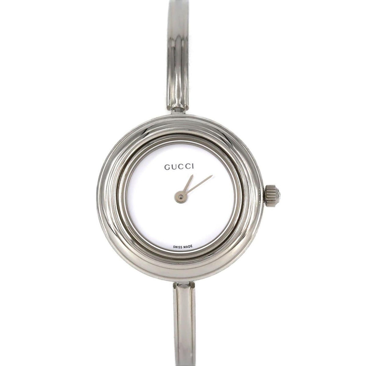 Pre-Owned Gucci Change Ring, Size M (11 12.2L), Stainless Steel Quartz Watch