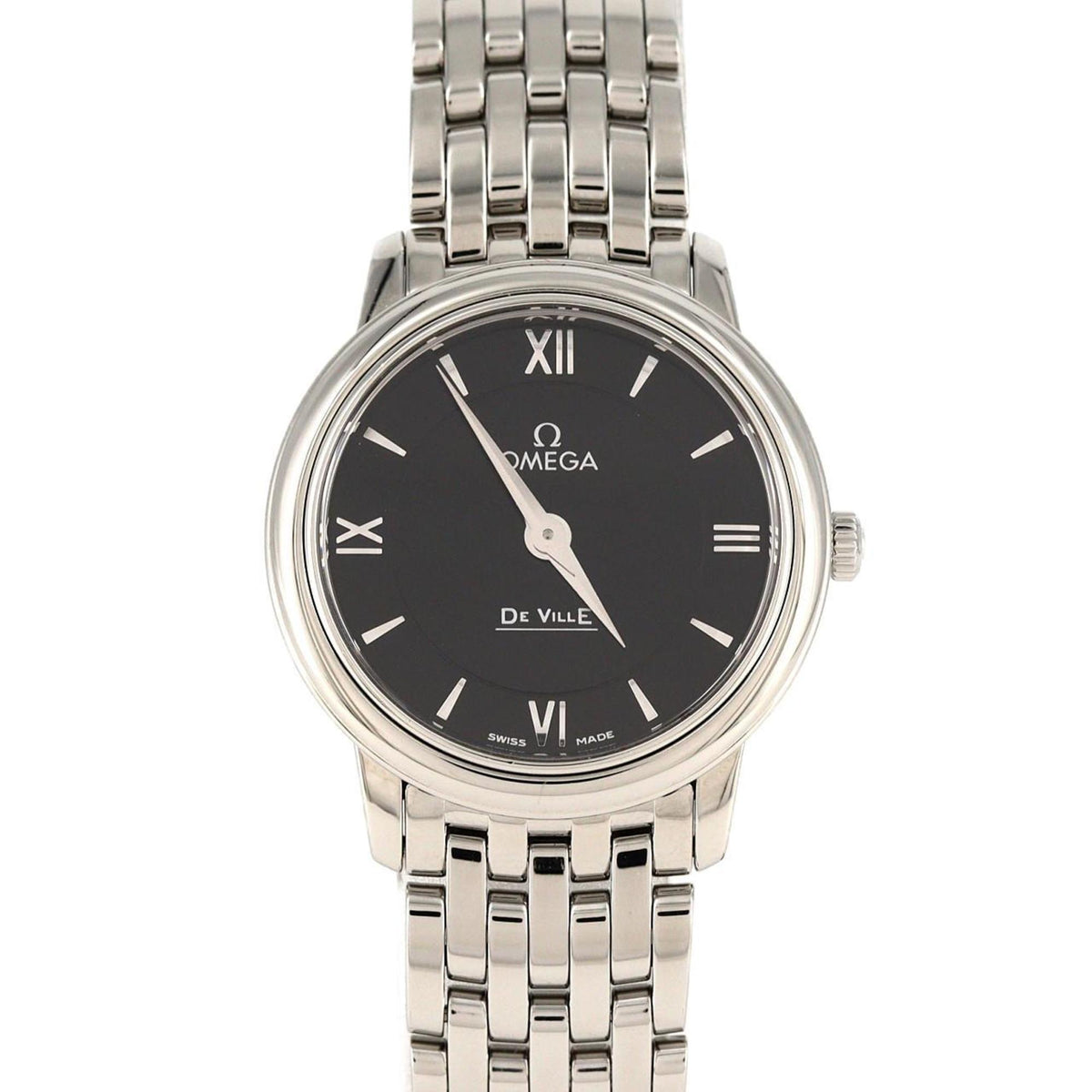 Pre-Owned Omega De Ville Prestige 424.10.27.60.01.001 Stainless Steel Quartz Watch