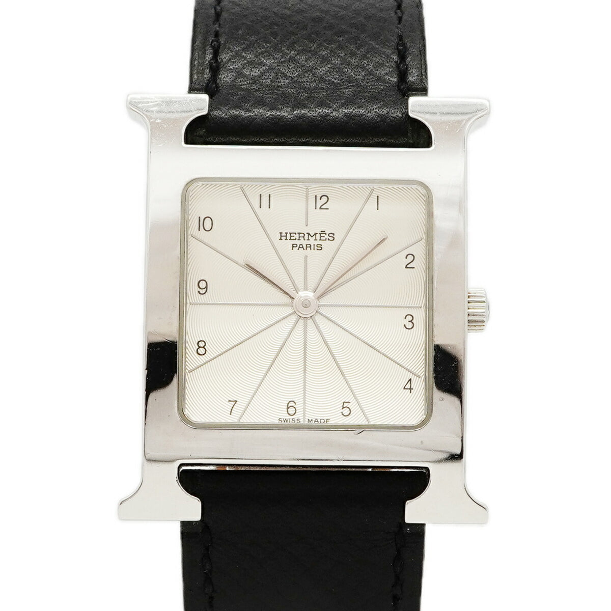 Pre-Owned Hermes H-Watch HH1.510 Silver Dial Wristwatch for Men and Women