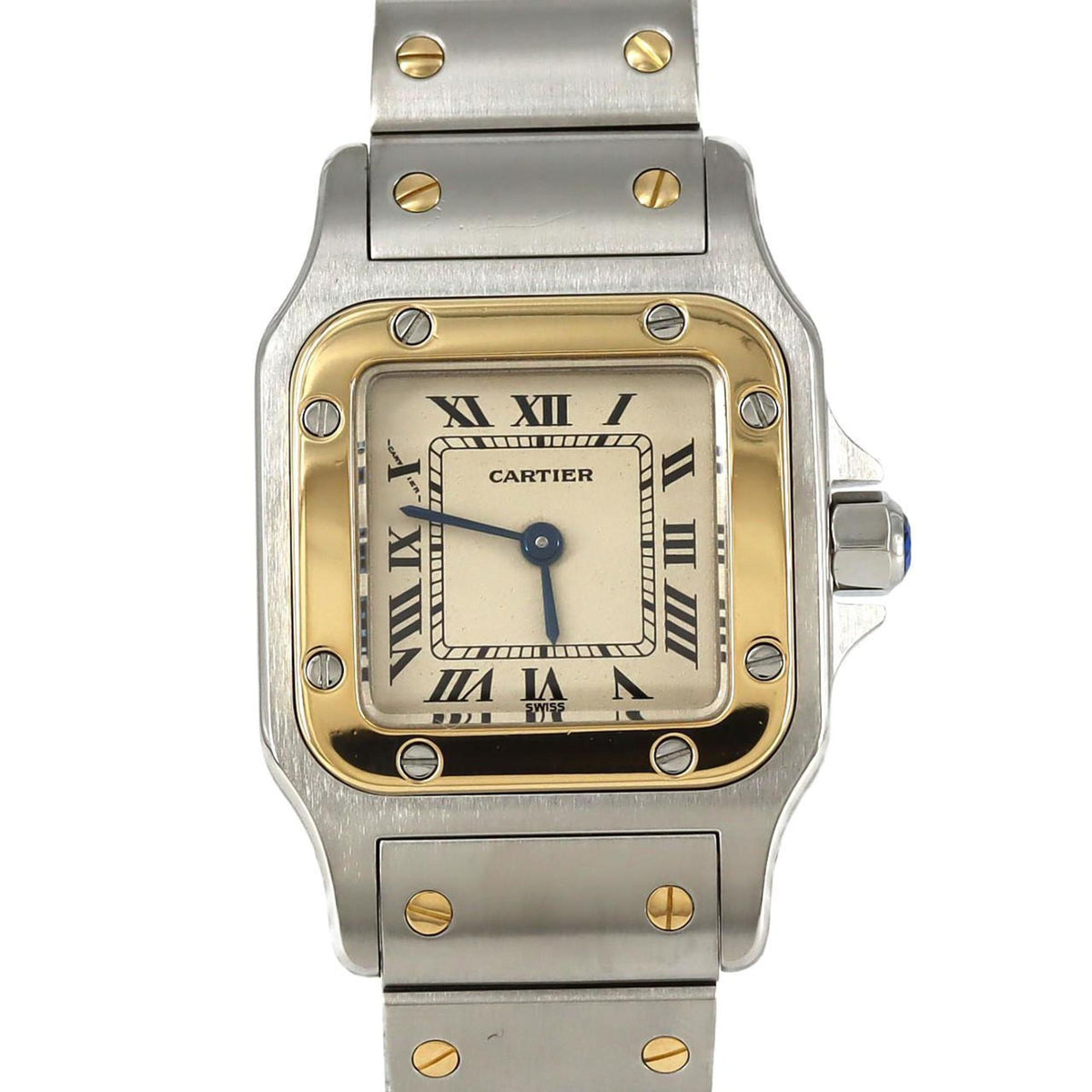 Pre-Owned Cartier Santos Galbe SM Two-tone W20012C4 SSxYG Quartz Watch