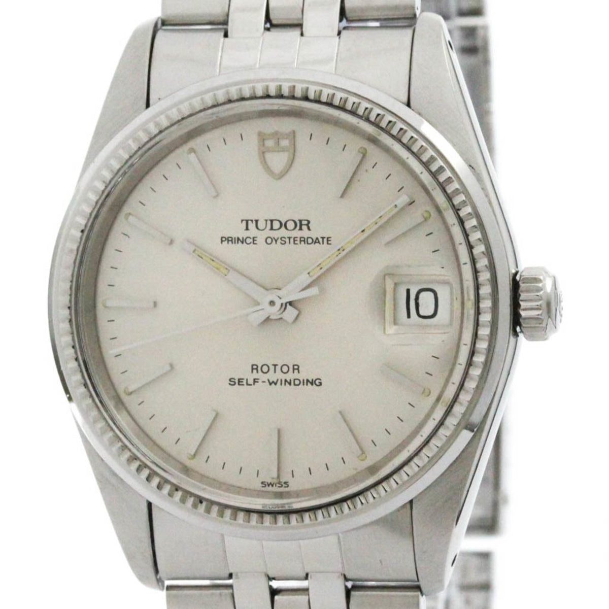 Gebrauchte, polierte TUDOR Prince Oyster Date Stahl Automatik Herrenuhr 75030 BF577997 
