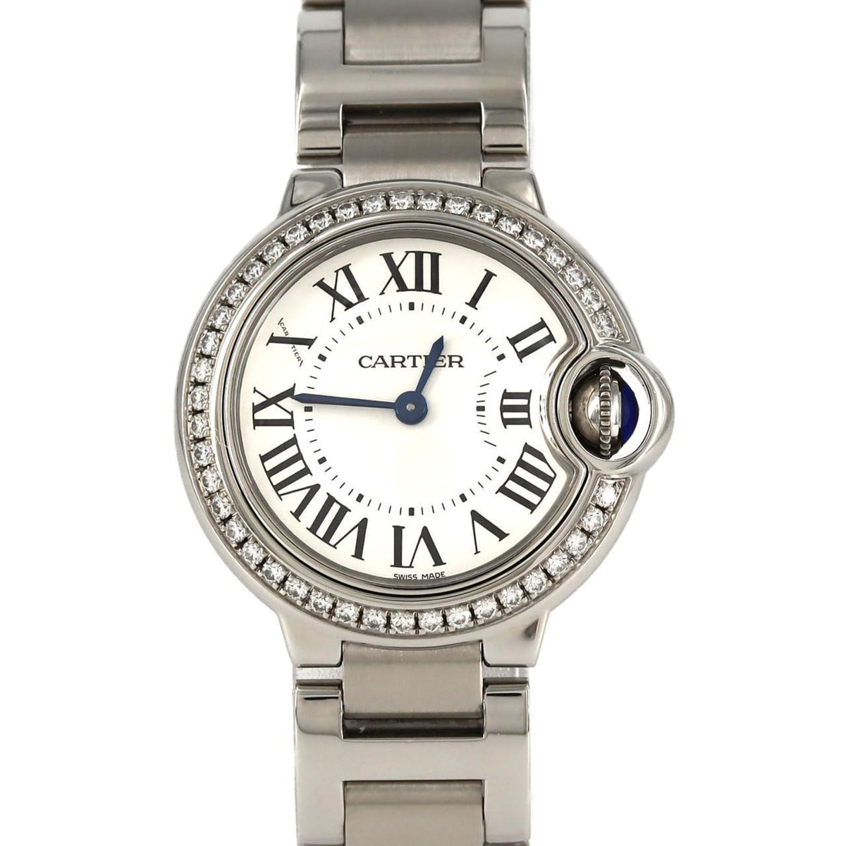 Pre-Owned Cartier Ballon Bleu SM D W4BB0015 Stainless Steel Quartz Watch