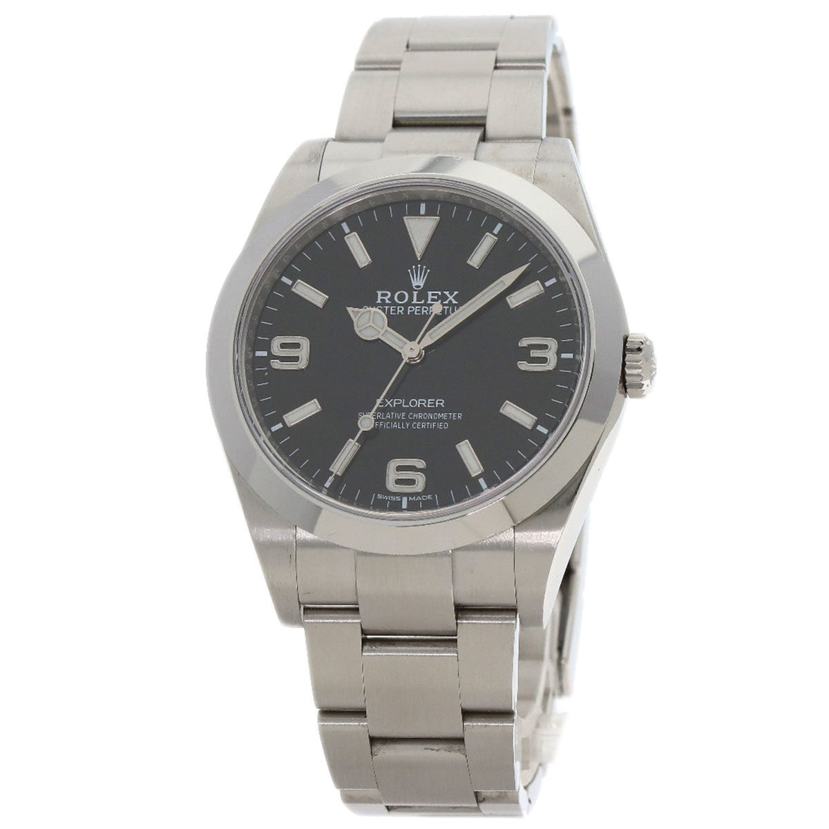 Gebrauchte Rolex 214270 Explorer 1 Spätes Modell Uhr Edelstahl SS Herren ROLEX 