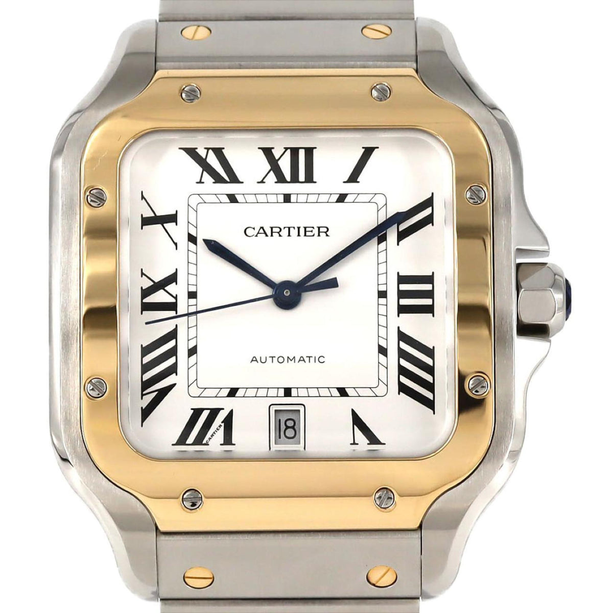 Pre-Owned Cartier Santos de LM Two-tone Watch W2SA0009 SSxYG Automatic