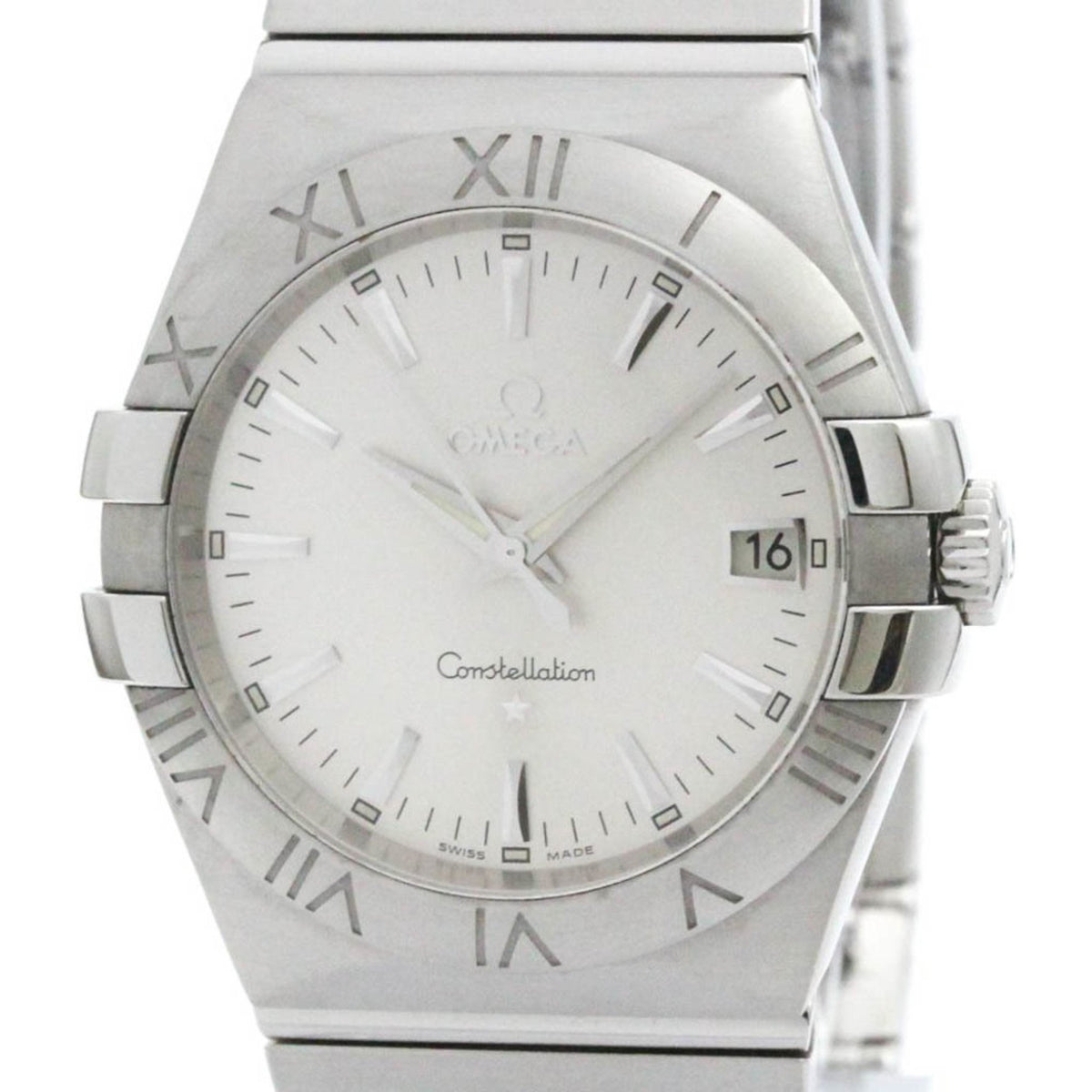 Gebrauchte polierte OMEGA Constellation Stahl-Quarzuhr 123.10.35.60.02.001 BF581033 