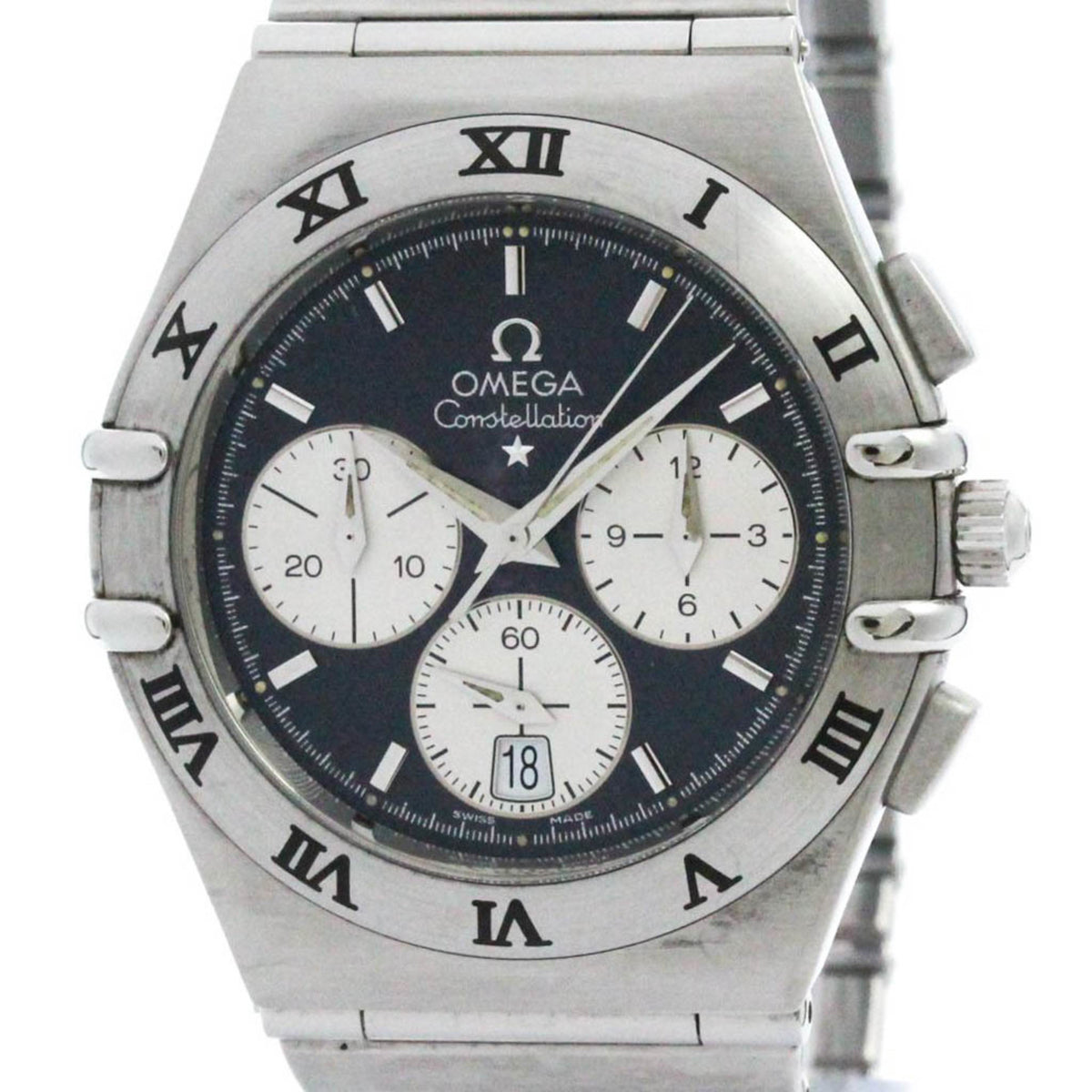Gebrauchte OMEGA Constellation Chronograph Stahl Quarz Herrenuhr 1542.40 BF574200 