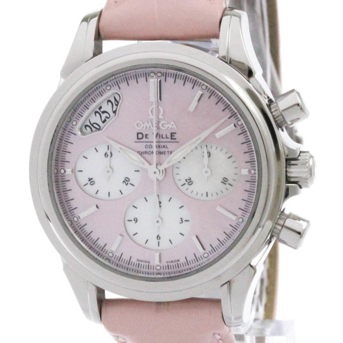 Pre-Owned OMEGA De ville Co-axial Chronograph MOPDial Watch 4878.74.34 Polished