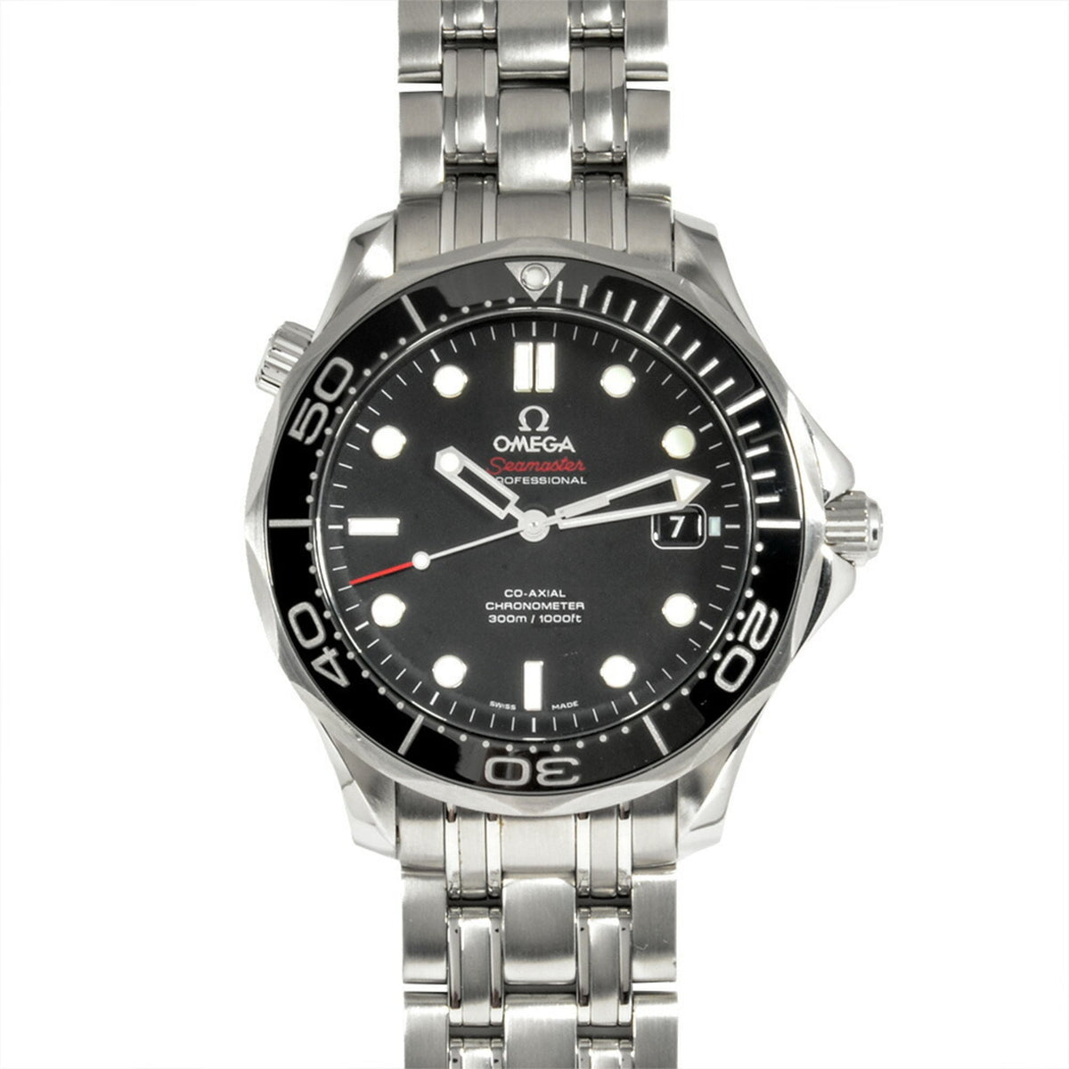 Pre-Owned OMEGA 212.30.41.20.01.00?3 Seamaster Diver 300m Automatic Watch, Black Dial, Men's