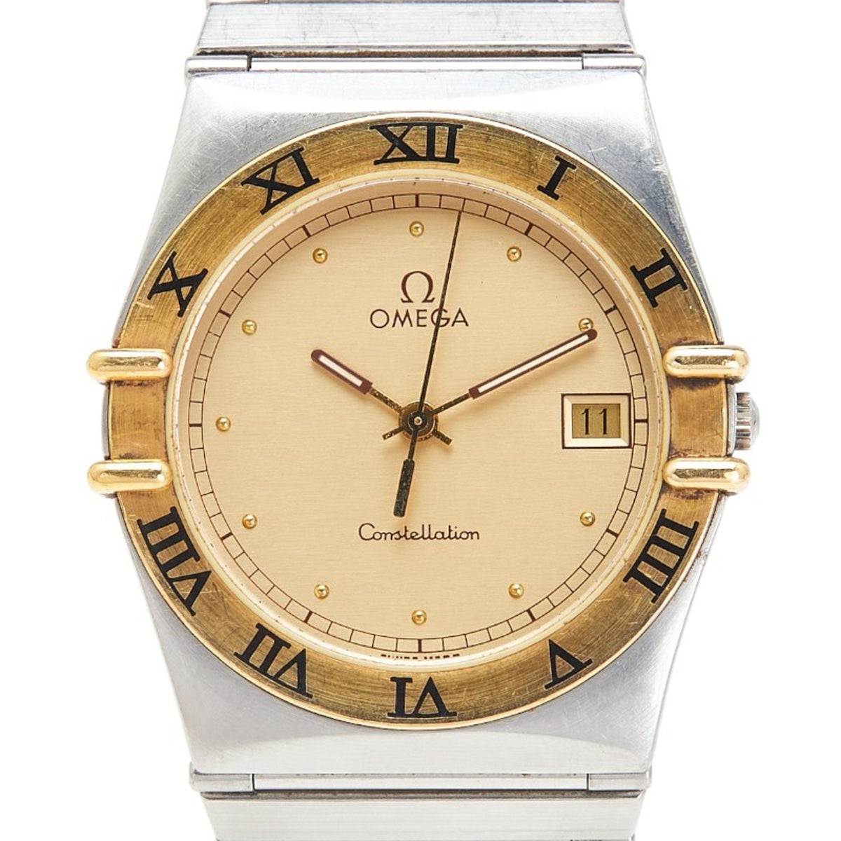 Pre-Owned Omega Constellation Quartz Watch, Gold Dial, Stainless Steel, Plated, Women's, OMEGA