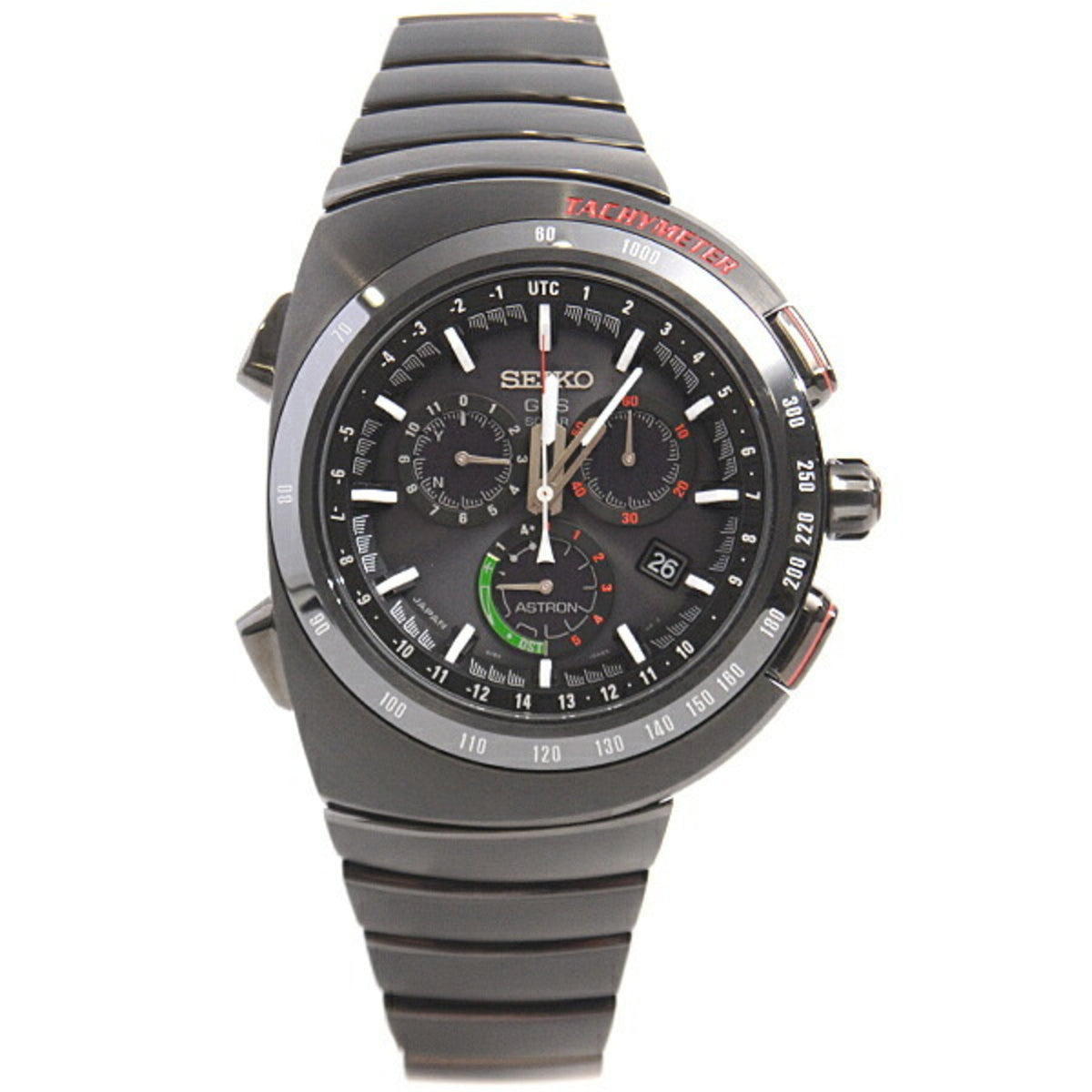 Gebrauchte Seiko Herrenuhr Astron Giugiaro Design 2017 Limitierte Auflage von 3000 Stück Schwarzes Titan SEIKO SBXB121 TI 
