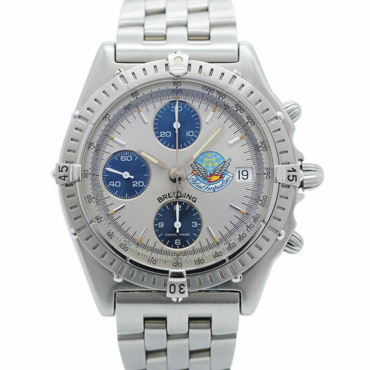 Pre-Owned Breitling Blue Impulse A13048 Silver Dial Men's Watch