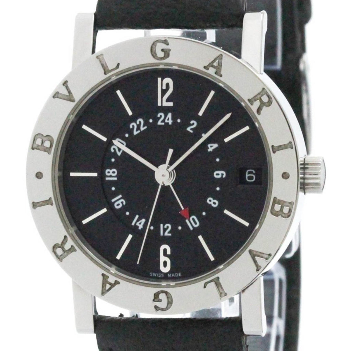 Gebrauchte polierte BVLGARI BVLGARI-BVLGARI GMT Automatik Herrenuhr BB33SLGMT BF581036 