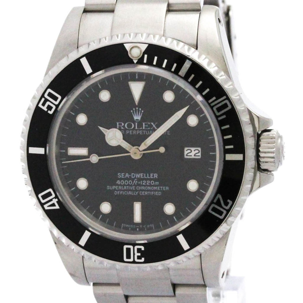 Gebrauchte ROLEX Sea Dweller 16660 Edelstahl Automatik Herrenuhr poliert