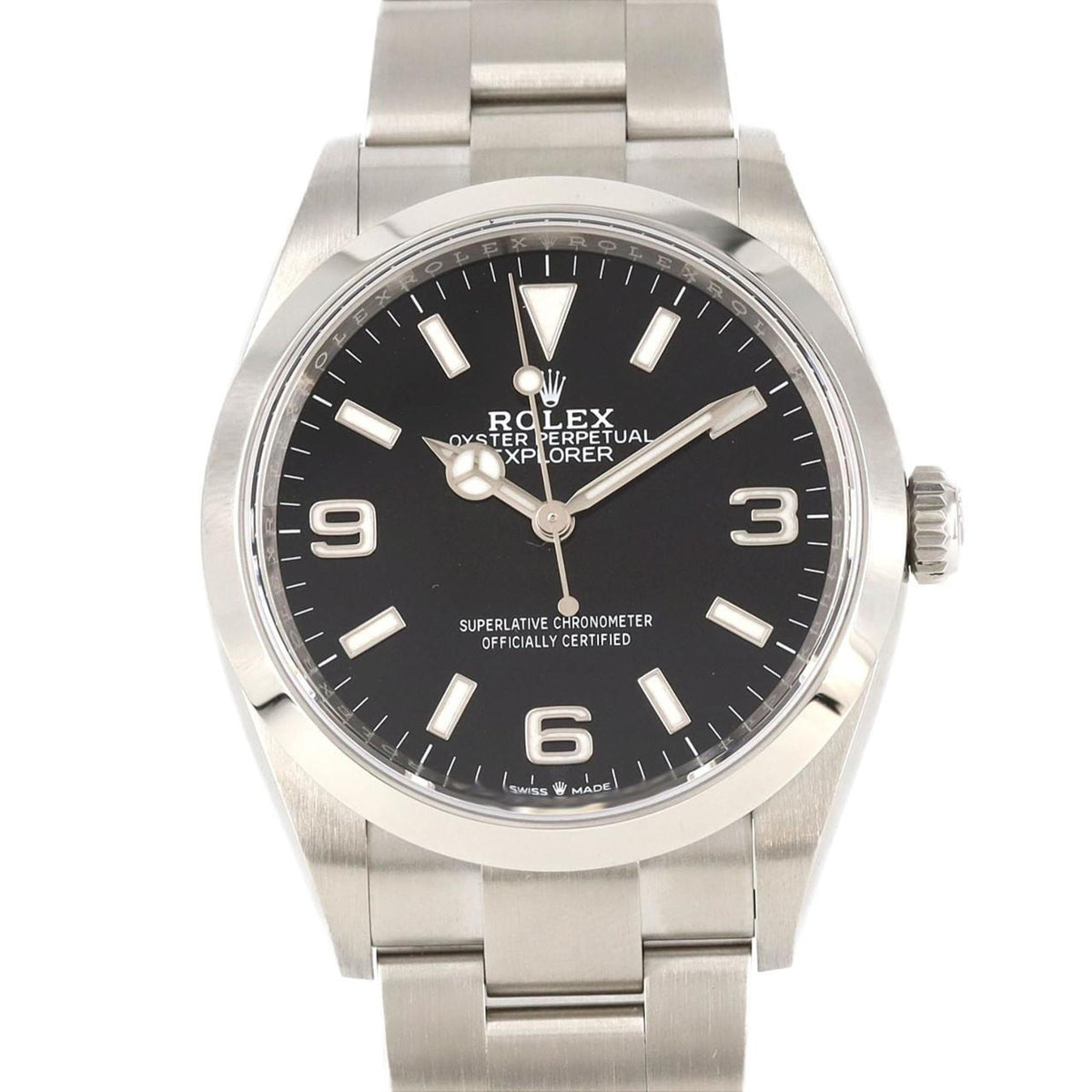 Gebrauchte Rolex Explorer I 124270 Edelstahl Automatik Armbanduhr Zufallszahl 