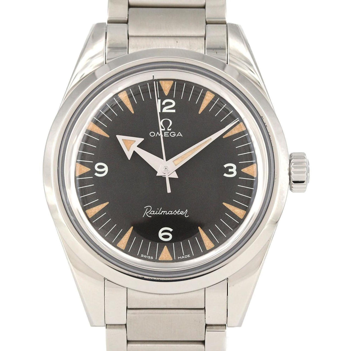 Pre-Owned Omega 1957 Trilogy Railmaster 60th Anniversary Limited Edition 220.10.38.20.01.002 Stainless Steel Automatic Watch
