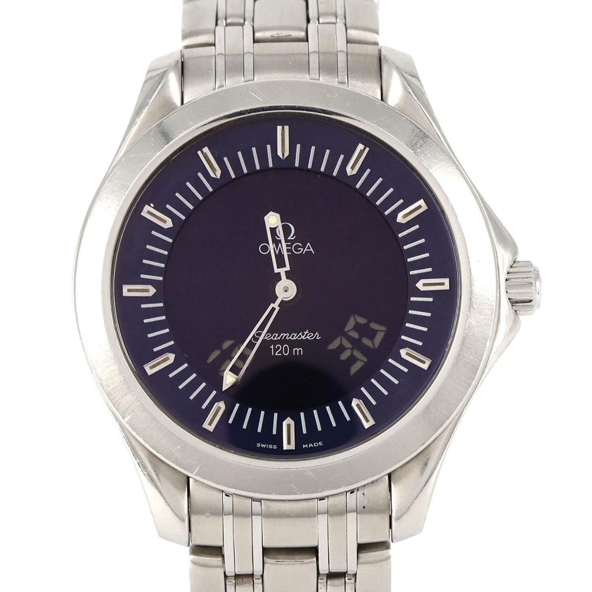 Pre-Owned Omega Seamaster 120 Digital-Analog 2521.81 Stainless Steel Quartz Watch