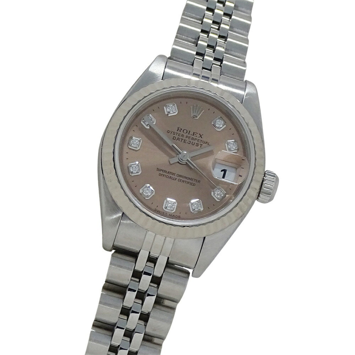Gebrauchte Rolex ROLEX Datejust 79174G P-Serie Uhr Damen 10P Diamant Automatik AT Edelstahl SS Weißgold WG Silber Pink Poliert 