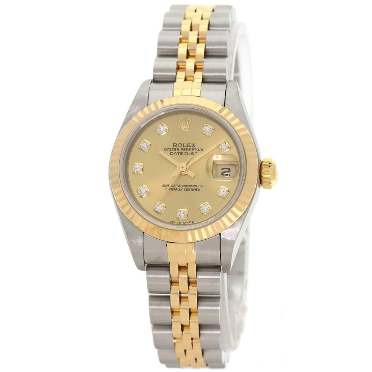 Pre-Owned Rolex 79173G Datejust 10P Diamond Watch, Stainless Steel SSx18KYG, 18KYG, Women's