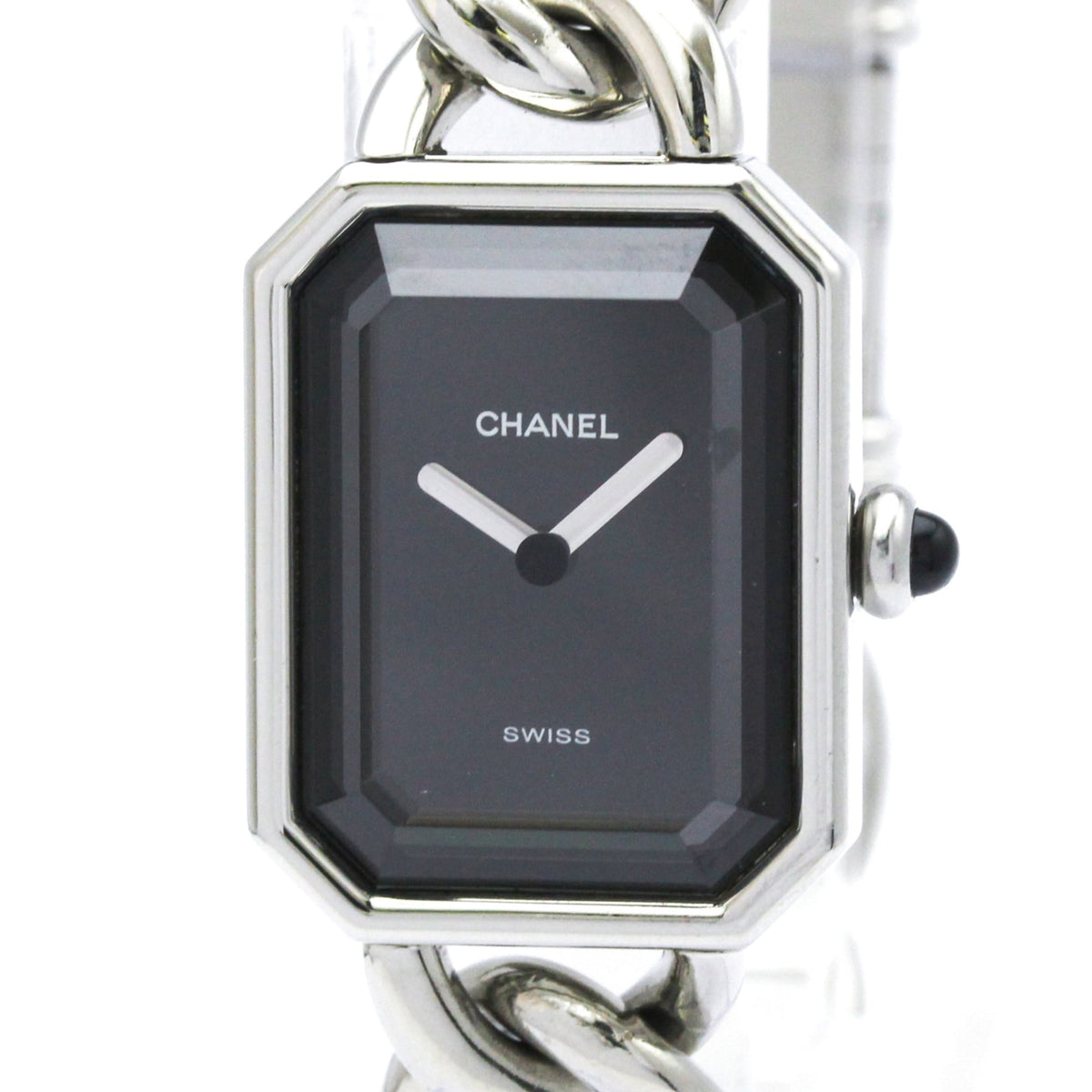 Pre-Owned CHANEL Premiere Size L Steel Quartz Ladies Watch H0452 Polished