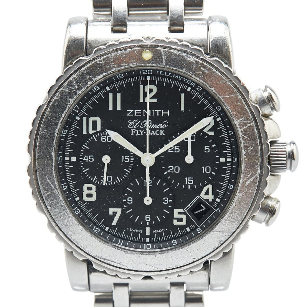 Gebrauchte Zenith Rainbow Flyback El Primero Uhr 01/02.0470.405 Automatik Schwarzes Zifferblatt Edelstahl Herren ZENITH 
